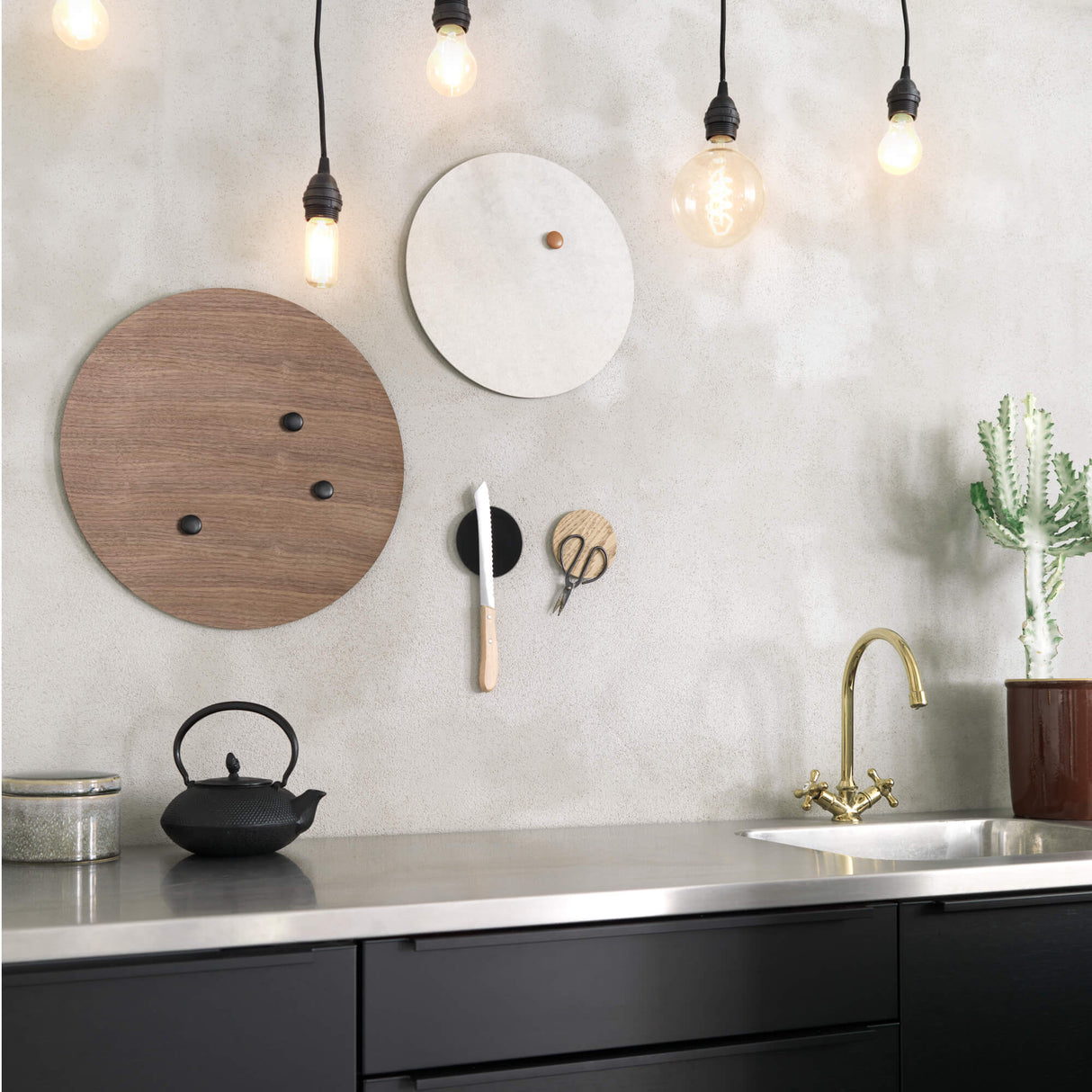 Cirkel 10 cm. Sort glas Super Stærk Magnet – image 4