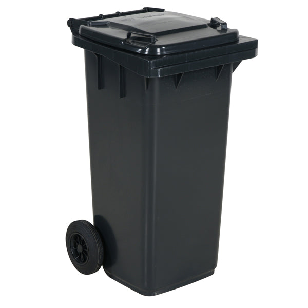 Affaldsbeholder 120l gråt låg – image 1