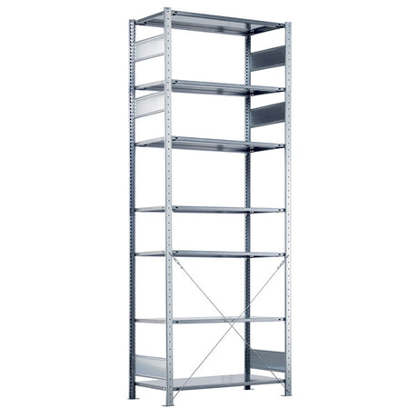 Startsektion Boltless lagerreol, rygkryds 3000x1000x400 150 kg/hylde – image 4