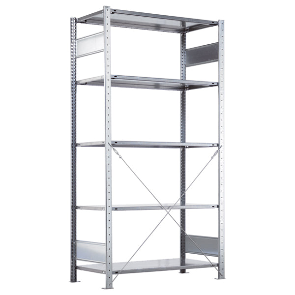 Startsektion Boltless lagerreol, rygkryds 2000x1000x300 250 kg/hylde – image 4