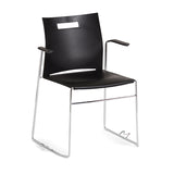 Stol Unite Sort, med armlæn