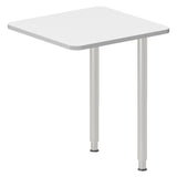 Skrivebord, tilbyg DNA Hvid 600x600mm I-ben Alugrå