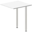 Ergoff Skrivebord, tilbyg DNA Hvid 600x600mm I-ben Alugrå – Skrivebordstilbyg (billede 1)