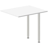 Skrivebord, tilbyg DNA Hvid 800x600mm I-ben Alugrå