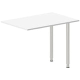 Ergoff Skrivebord, tilbyg DNA Hvid 1000x600mm I-ben Alugrå – Skrivebordstilbyg (billede 1)