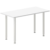 Ergoff Skrivebord, tilbyg DNA Hvid 1200x600mm I-ben Alugrå – Skrivebordstilbyg (billede 1)