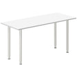 Ergoff Skrivebord, tilbyg DNA Hvid 1400x600mm I-ben Alugrå – Skrivebordstilbyg (billede 1)