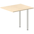 Ergoff Skrivebord, tilbyg DNA Birk 800x600 mm I-ben Alugrå – Skrivebordstilbyg (billede 1)