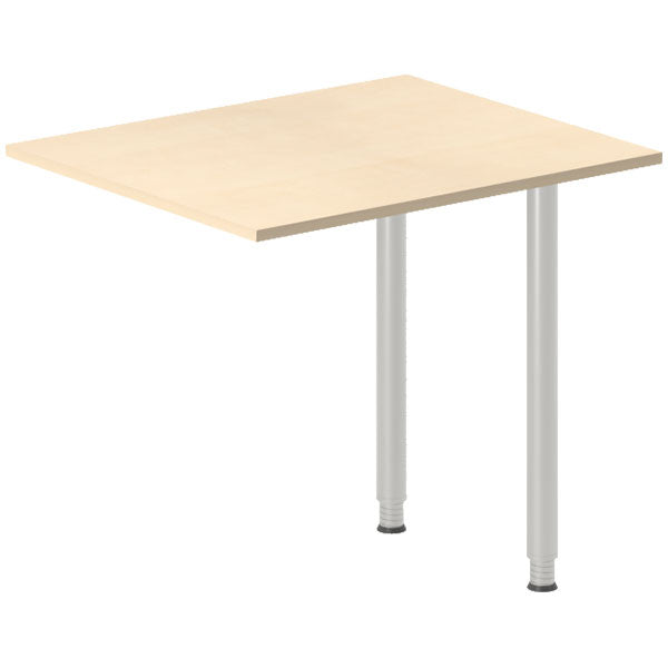Ergoff Skrivebord, tilbyg DNA Birk 800x600 mm I-ben Alugrå – Skrivebordstilbyg (billede 1)