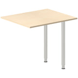 Ergoff Skrivebord, tilbyg DNA Birk 800x600 mm I-ben Alugrå – Skrivebordstilbyg (billede 1)