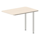 Skrivebord, tilbyg DNA Birk 1000x600 mm I-ben Alugrå