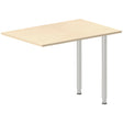 Ergoff Skrivebord, tilbyg DNA Birk 1000x600 mm I-ben Alugrå – Skrivebordstilbyg (billede 1)