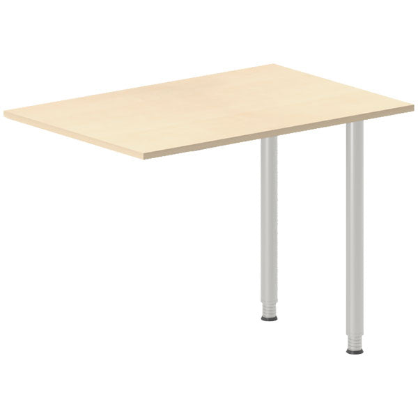 Ergoff Skrivebord, tilbyg DNA Birk 1000x600 mm I-ben Alugrå – Skrivebordstilbyg (billede 1)