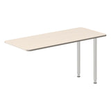 Skrivebord, tilbyg DNA Birk 1400x600 mm I-ben Alugrå