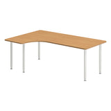 Skrivebord DNA, Bøg 2000x1200 mm Venstre I-ben/Alugrå
