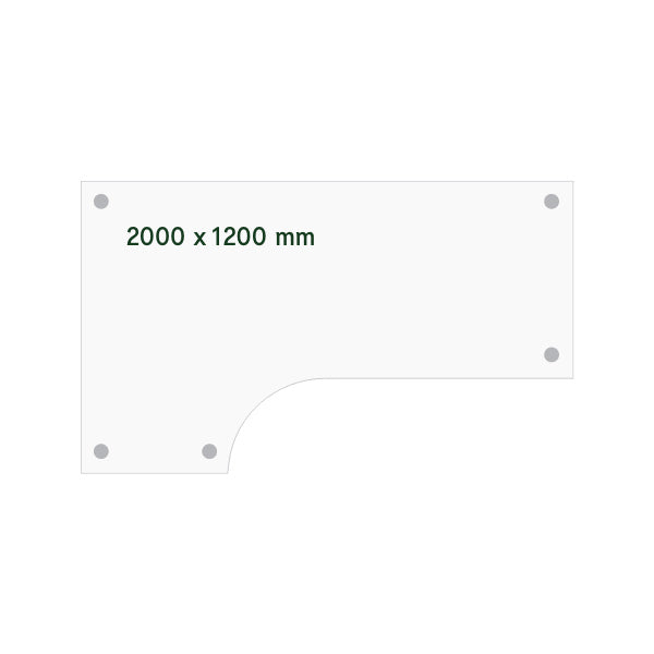 Skrivebord DNA, Bøg 2000x1200 mm Venstre I-ben/Alugrå