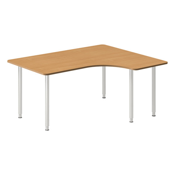 Skrivebord DNA, Bøg 1600x1200 mm Højre I-ben/Alugrå