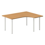 Skrivebord DNA, Bøg 1600x1200 mm Højre I-ben/Alugrå