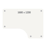Skrivebord DNA, Bøg 1600x1200 mm Højre I-ben/Alugrå