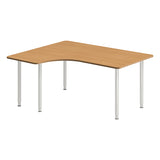 Skrivebord DNA, Bøg 1600x1200 mm Venstre I-ben/Alugrå