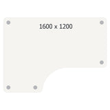 Skrivebord DNA, Bøg 1600x1200 mm Venstre I-ben/Alugrå