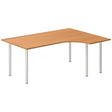 Skrivebord DNA, Bøg 1800x1200 mm Højre I-ben/Alugrå