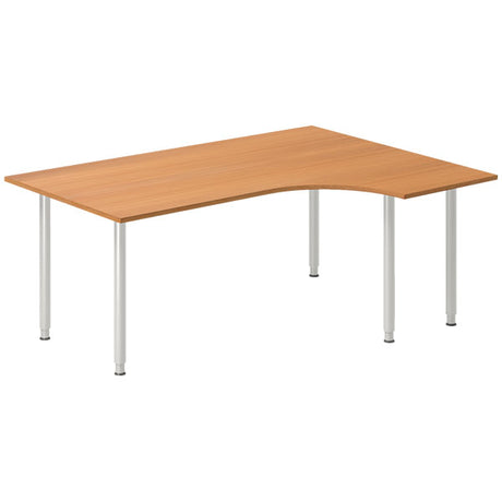 Skrivebord DNA, Bøg 1800x1200 mm Højre I-ben/Alugrå