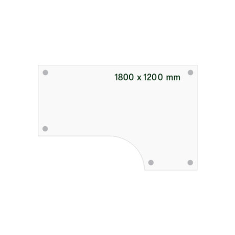 Skrivebord DNA, Bøg 1800x1200 mm Højre I-ben/Alugrå