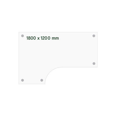 Skrivebord DNA, Bøg 1800x1200 mm Venstre I-ben/Alugrå