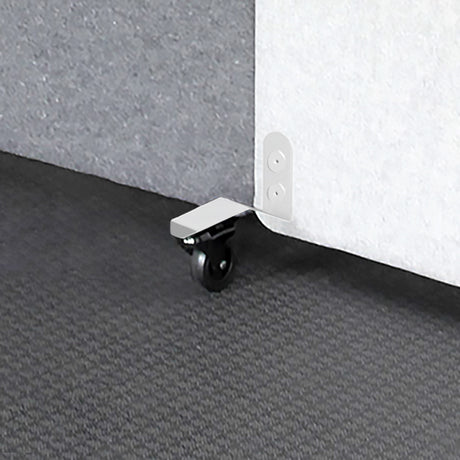 Fod med hjul til gulvskærm, 4 stk. Hvid