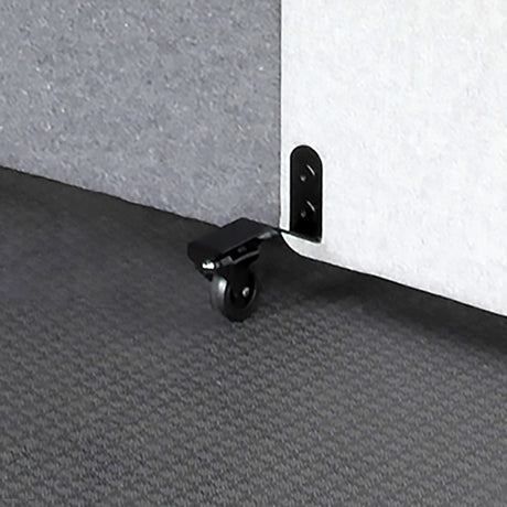 Fod med hjul til gulvskærm, 4 stk. Sort