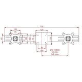 Skærmholder DZ Beslag til 2 skærme Alugrå – image 3