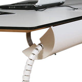 Endeafslutning til kabelholder Halfpipe, Hvid