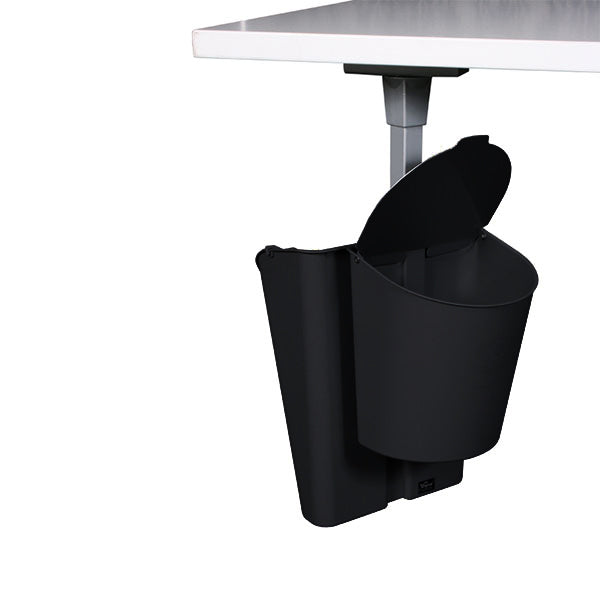Papirkurv SetUp 2F med låge Sort