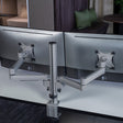 Götessons Skærmholder V4 Twin, Alugrå – Skærm- og laptoptilbehør (billede 1)