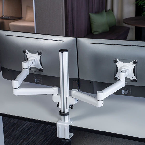 Götessons Skærmholder V4 Twin, Hvid – Skærm- og laptoptilbehør (billede 1)