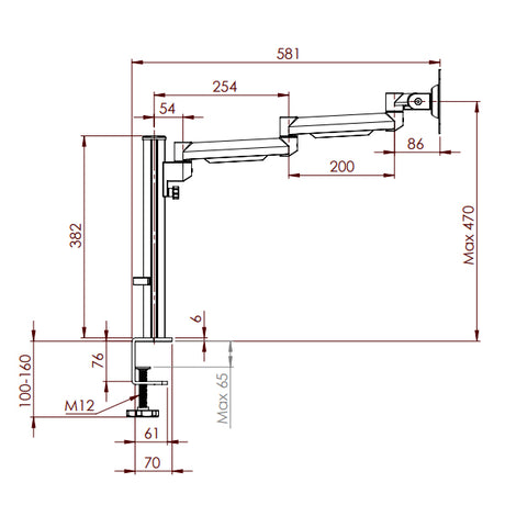 Skærmholder V4 Twin, Hvid – image 2