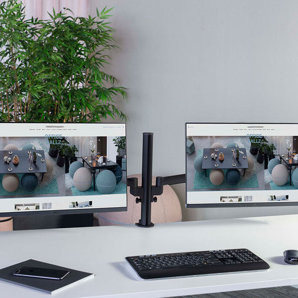 Götessons Skærmholder V4 Twin, Sort – Skærm- og laptoptilbehør (billede 1)