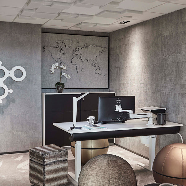 Lydabsortbent Tell_us EcoSUND grå med sort ramme – image 1