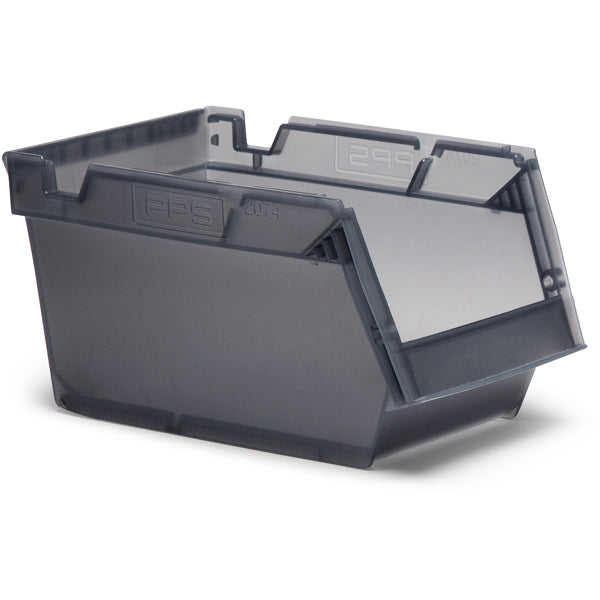 Lagerkasse 2074 148x250x130 mm Transparent grå