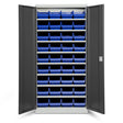 GBP Opbevaringsskab ASPB Mod1 1980x980x470 Antracit dør Blå kasse – Skabe & reoler (billede 1)