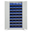 GBP Opbevaringsskab ASPB Mod1 1980x980x670 Lysegrå dør Blå kasse – Skabe & reoler (billede 1)