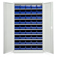 Opbevaringsskab ASPB Mod1 1980x1200x570 Lysegrå dør Blå kasse – image 1