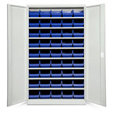 Opbevaringsskab ASPB Mod1 1980x1200x570 Lysegrå dør Blå kasse – image 1