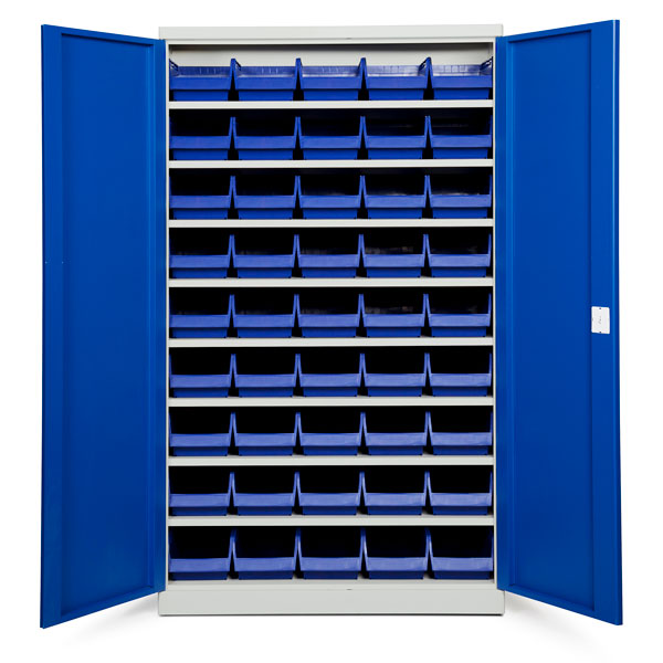 Opbevaringsskab ASPB Mod1 1980x1200x570 Blå dør Blå kasse – image 1