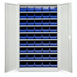 Opbevaringsskab ASPB Mod1 1980x1200x670 Lysegrå dør Blå kasse – image 1