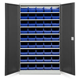 Opbevaringsskab ASPB Mod1 1980x1200x670 Antracit dør Blå kasse – image 3