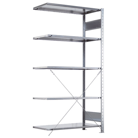 Følgesektion Boltless lagerreol, rygkryds 2000x750x600 150 kg/hylde – image 4