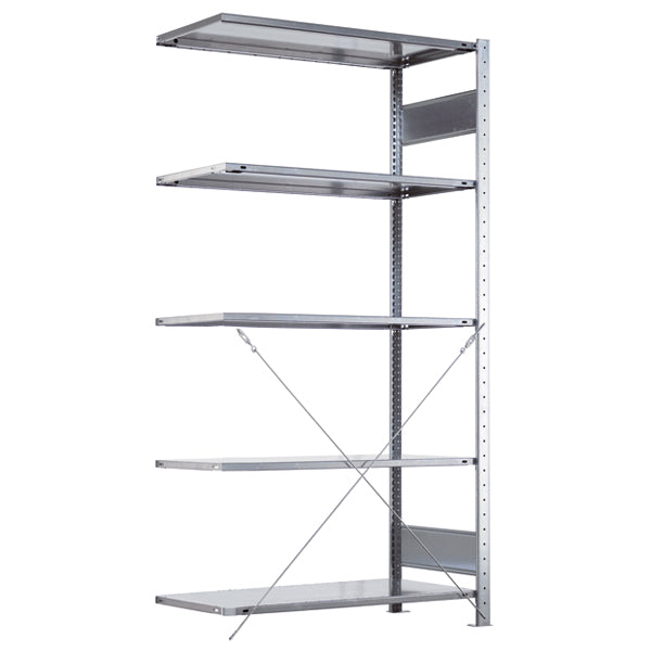 Følgesektion Boltless lagerreol, rygkryds 2000x750x500 250 kg/hylde – image 4