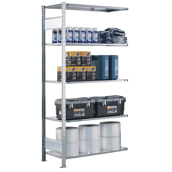 Følgesektion Boltless lagerreol, bjælker 2000x750x800 250 kg/hylde – image 2